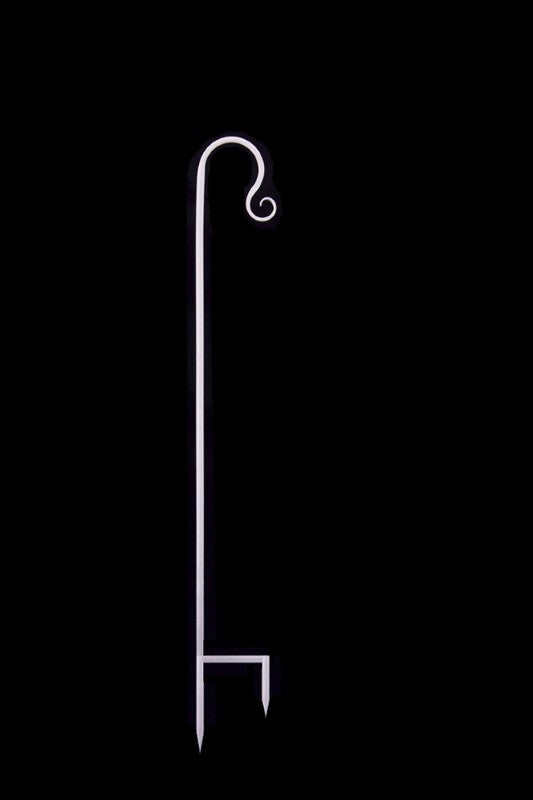 Set of 10 durable Shepherd's Hooks, 115cm tall, ideal for outdoor events to hang lanterns or flower arrangements.