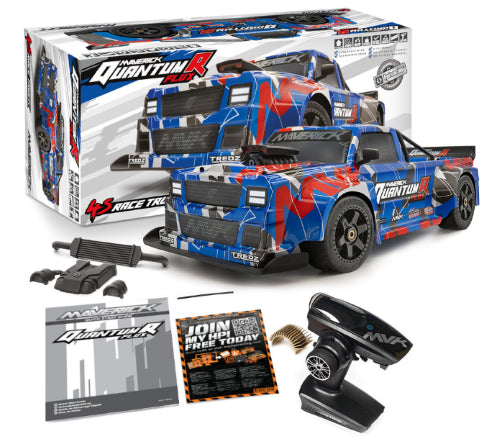 Powerful 1/8 radio control truck with 4WD, brushless motor, and Tredz Vortex tires for superior off-road and on-road performance.