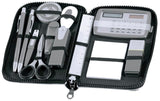 Oxford Stationery Set: 13-piece kit in a zippered case, featuring pencil, pen, calculator, and accessories for study and work.