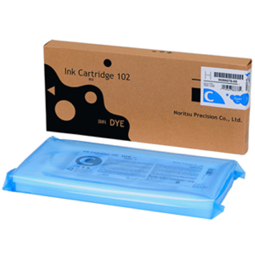 Genuine Noritsu Cyan Ink Cartridge for vibrant prints and enhanced print head longevity in QSS systems.