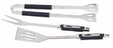 Premium BBQ Grill Tool Set with stainless steel utensils, carry bag, and adjustable strap for grilling excellence.