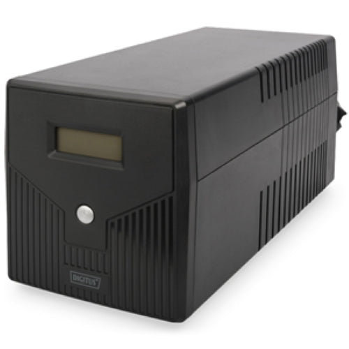 Digitus Line Interactive UPS 1000VA, a compact power backup with 2000VA/1200W capacity, 4 outlets, and energy-saving features.