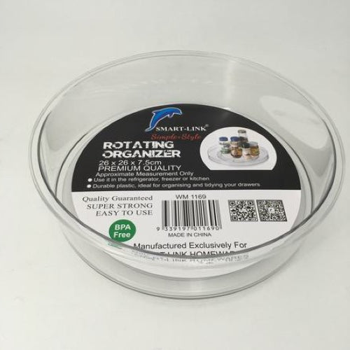 Set of 6 rotating organizers (26*26*7.5CM) for efficient home and office storage, featuring a sleek circular design.