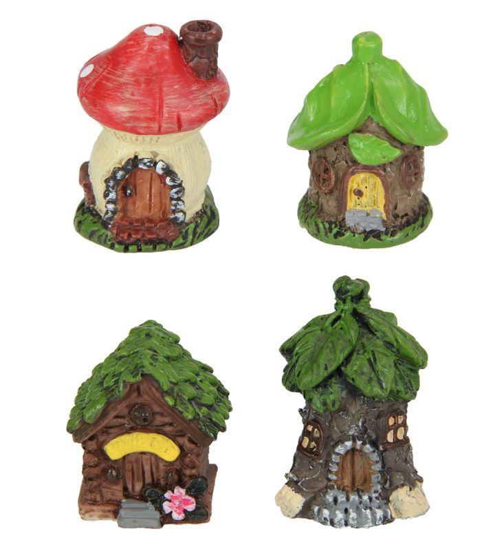 Craft Ornament - Mini Fairy Garden House  - Pack of 24