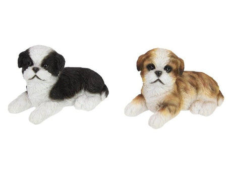 Pack of 4 18cm Laying Cavoodle ornaments, adding charm and whimsy to your holiday decor with lifelike detail.