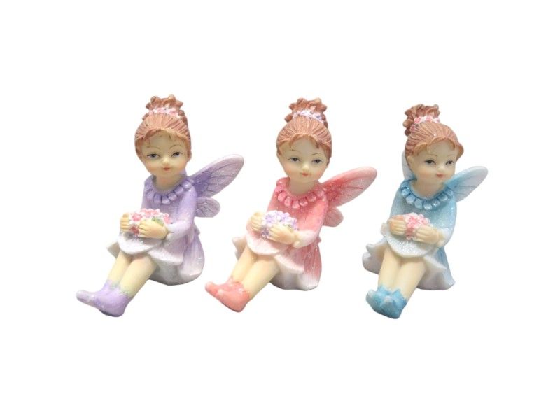 Charming 6cm fairy ornaments with ponytails, perfect for holiday decor, featuring 3 unique designs in a pack of 9.