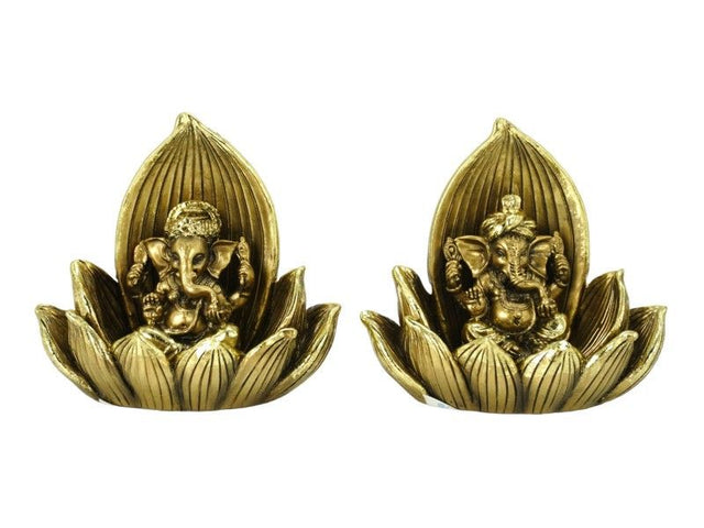 7cm golden Ganesh statues with glitter for elegant decor, symbolizing prosperity and wisdom; pack of 6 for gifting or personal use.