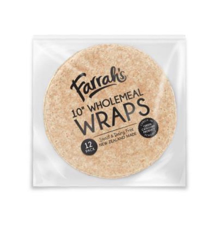Wraps 10In Wholemeal Lunch inSchools - Farrah - 12PC