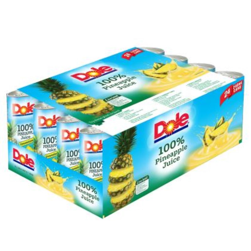 Pineapple Juice Cans - Dole - 24X240ML