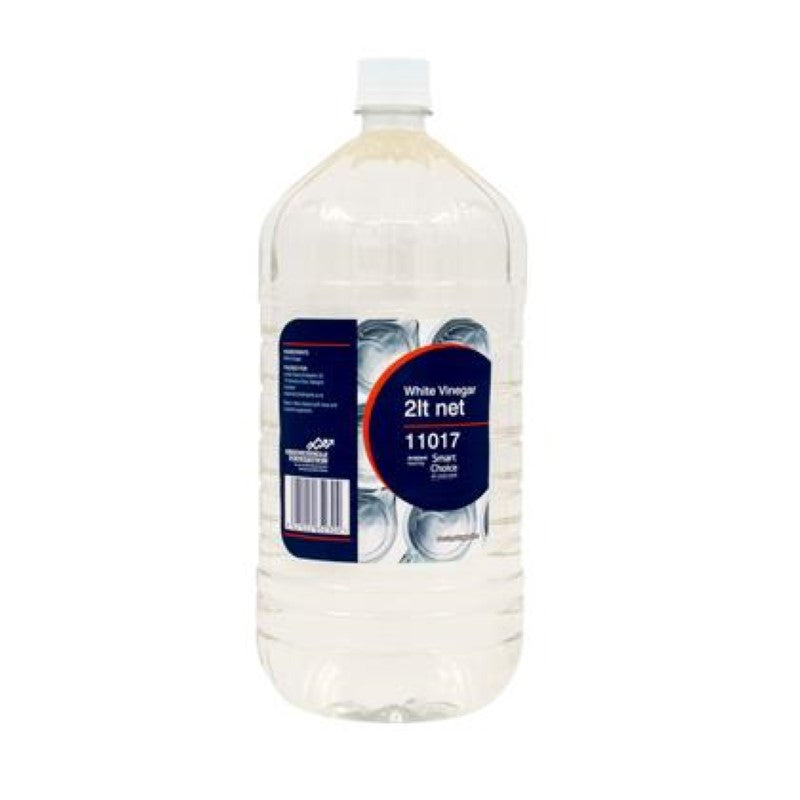 Smart Choice White Vinegar in a 2L bottle, perfect for culinary uses and eco-friendly cleaning solutions.