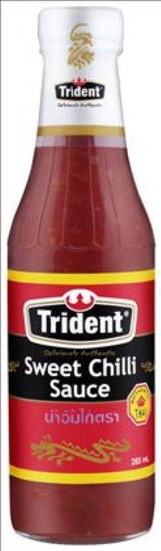 Trident Sweet Thai Chilli Sauce 285ML, a blend of sweet and spicy, ideal for stir-fries, marinades, and dipping.