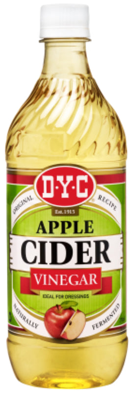 DYC Apple Cider Vinegar 750ML bottle, a versatile kitchen essential from New Zealand for cooking, cleaning, and health benefits.