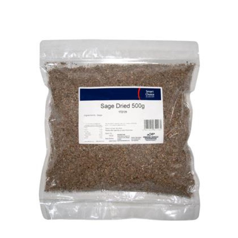 Aromatic 500g dried sage leaves from Turkey, perfect for enhancing pork, veal, and liver dishes.