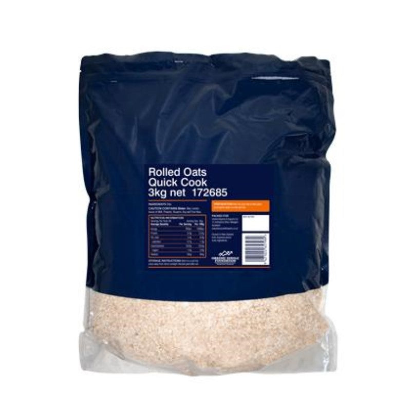 Smart Choice 3KG rolled oats for quick cooking, packed with fiber and energy for a healthy start to your day.