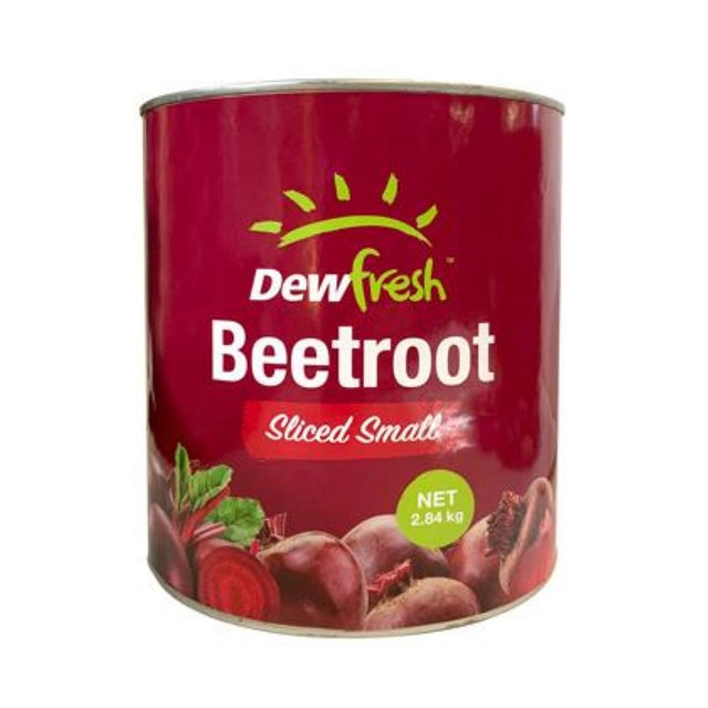 Sliced small beetroot by Dewfresh, 2.84KG, offering vibrant flavors for salads and cooking.