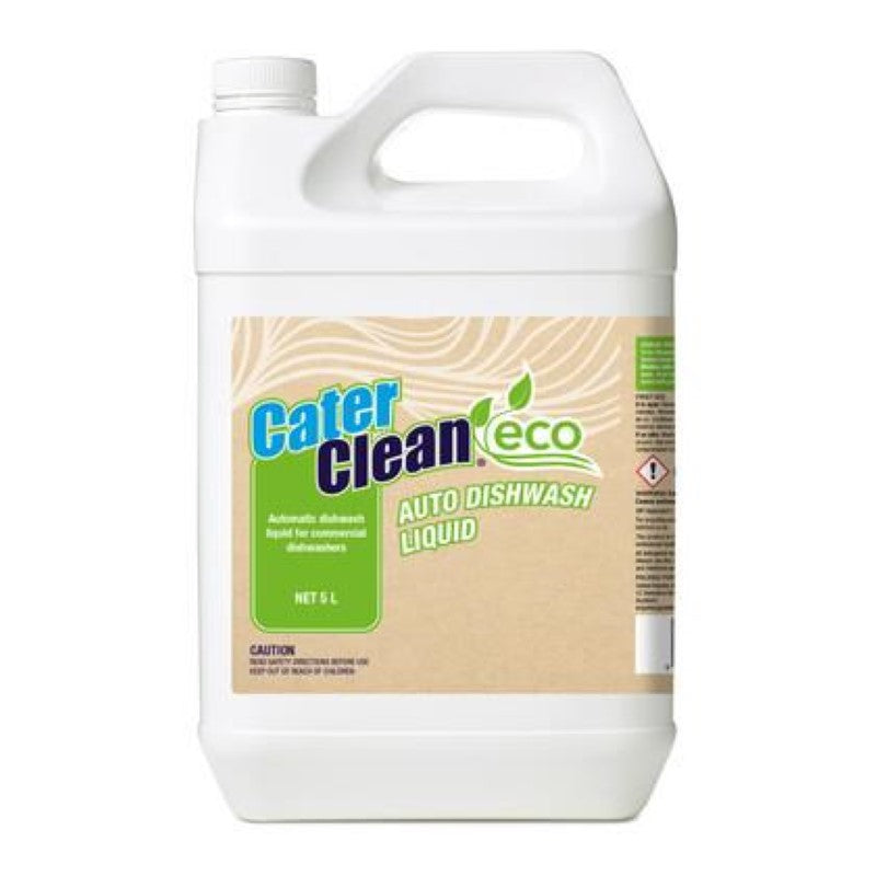 Eco-friendly 5L dishwasher liquid by Cater Clean for powerful, biodegradable cleaning in home and commercial kitchens.