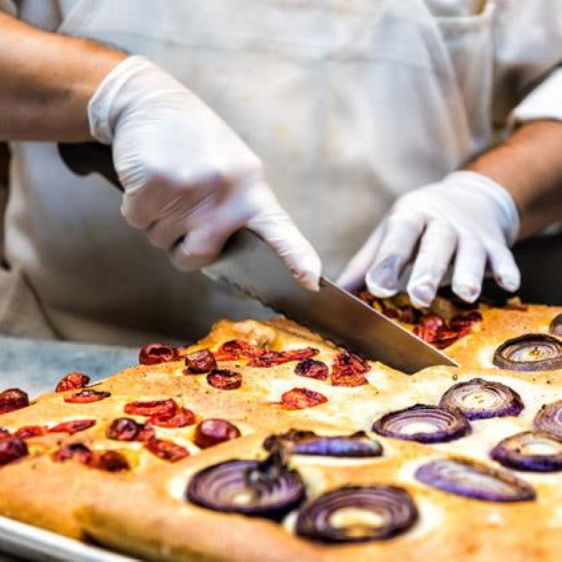 Extra large lightly powdered latex gloves in white, featuring a snug fit, beaded cuff, and ambidextrous design for versatile use.