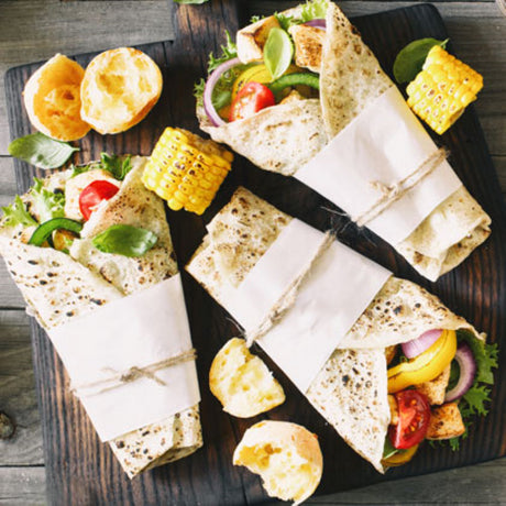 10-inch gluten-free wraps from Las Tapas, perfect for versatile meal prep, pack of 6. Made in New Zealand.