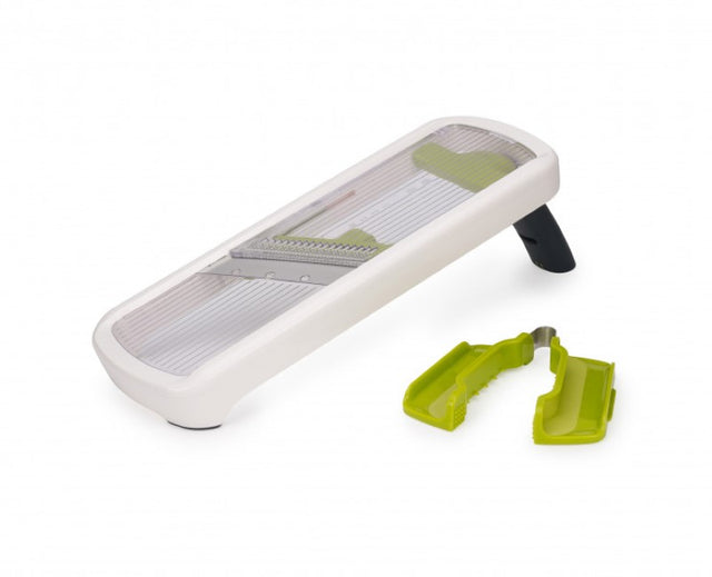 Joseph Joseph Multi-Grip Mandoline Plus for safe, efficient slicing with adjustable thickness and innovative grip styles.