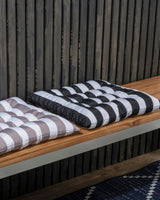 Indoor/Outdoor Stripe Chair Pad Navy 40x40x7cm