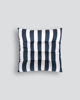 Indoor/Outdoor Stripe Chair Pad Navy 40x40x7cm
