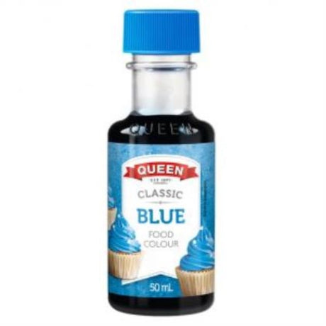 Vibrant concentrated blue food coloring in a 50ML bottle, perfect for cakes, desserts, and beverages.