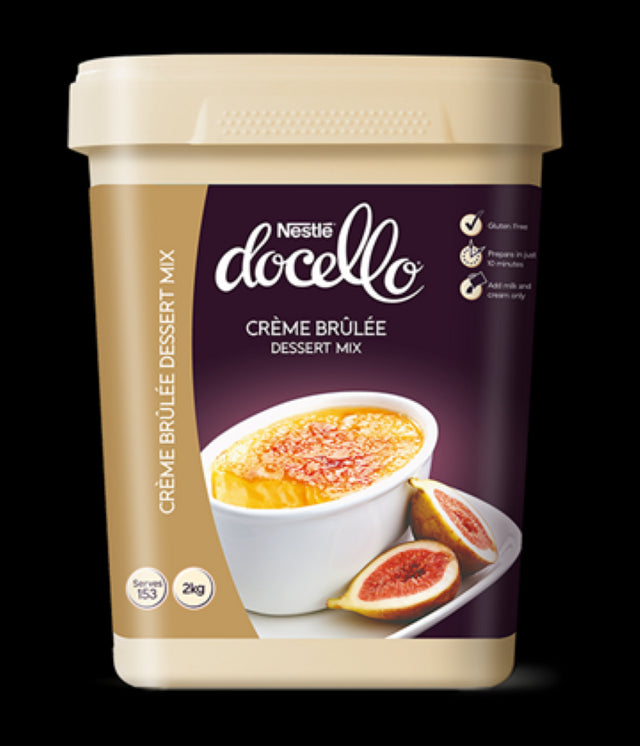 Dessert mix powder for gourmet Crème Brûlée, 2KG, gluten-free, easy to prepare, made with authentic French recipe.