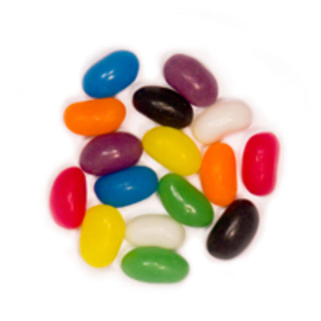 Colorful rainbow jelly beans in a 1KG pack, gluten-free with a burst of fruity flavors for enjoyable snacking.