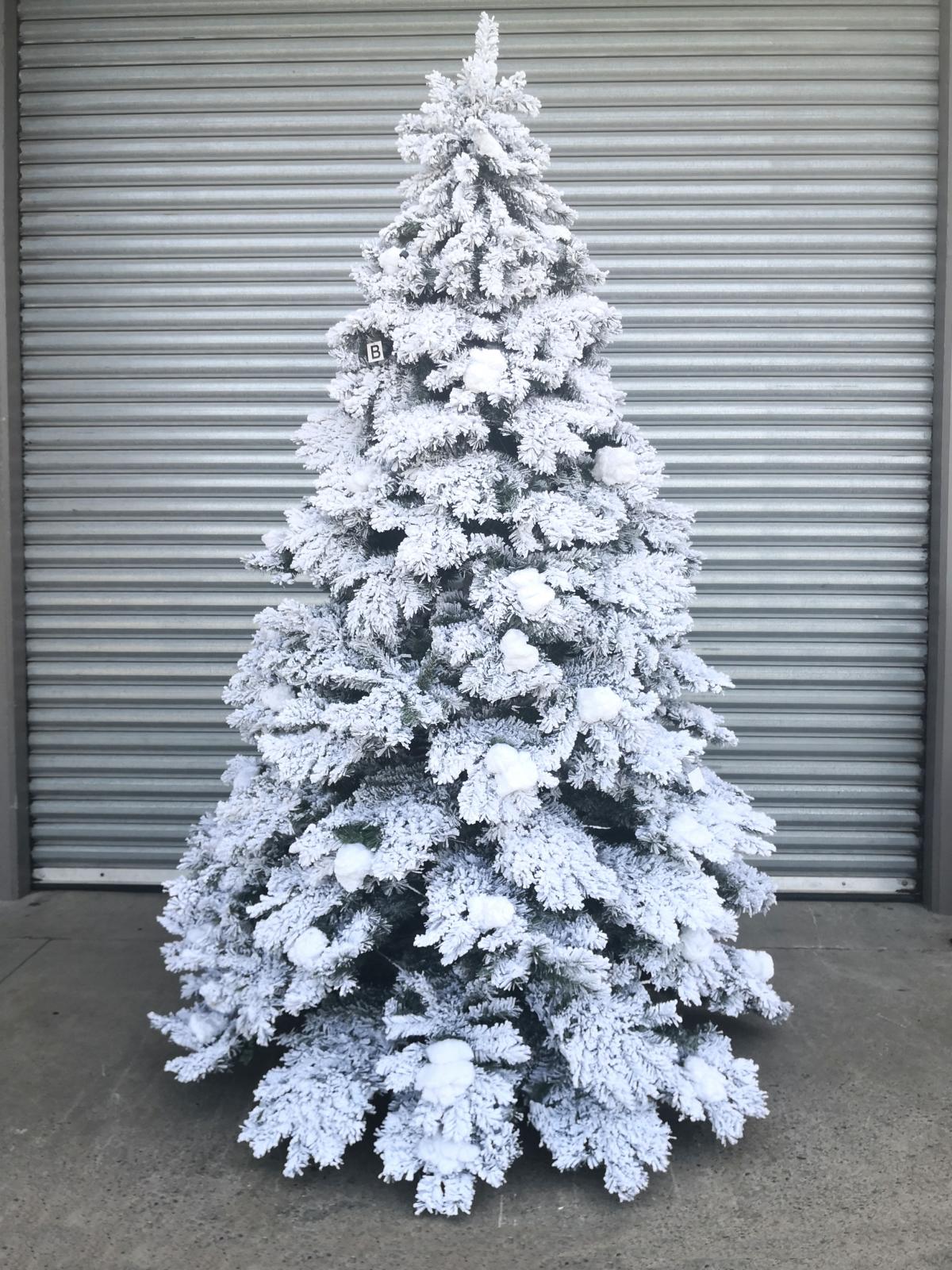 Christmas Tree -Tree – 10? Heavy Snowy Pine Tree With 1100 Lights