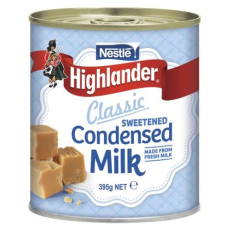 Creamy Nestle Milk Sweet Condensed 395G, perfect for desserts and drinks, made with fresh milk and sugar.