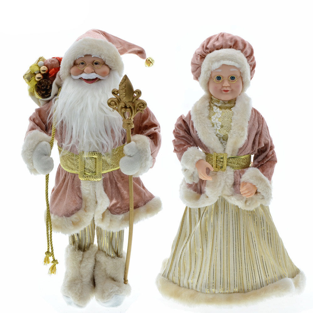 Santa– 45cm Christmas Standing Velvet Mrs Claus