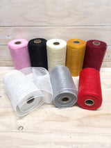 Vibrant 15cm x 10 Yard mesh garland roll for versatile crafting, decorating, and creating stunning event displays.