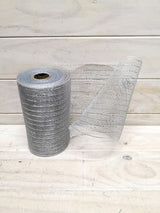 Garland – 15cm X 10 Yard (9.14m) Mesh Garland Roll SILVER