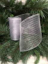 Garland – 15cm X 10 Yard (9.14m) Mesh Garland Roll SILVER