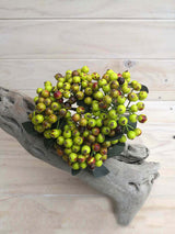 Colorful artificial berry bundle of five clusters, perfect for home decor, crafting, and seasonal arrangements.