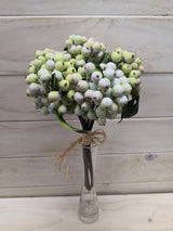 Vibrant artificial berry bundle with five clusters, perfect for home decor, crafting, and special events.