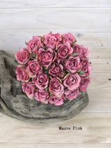 Lifelike set of 20 artificial rose bud posies, perfect for home decor, weddings, and DIY floral arrangements.