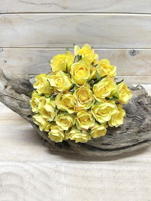 Lifelike set of 20 artificial rose bud posies, perfect for decor, centerpieces, and DIY crafts year-round.