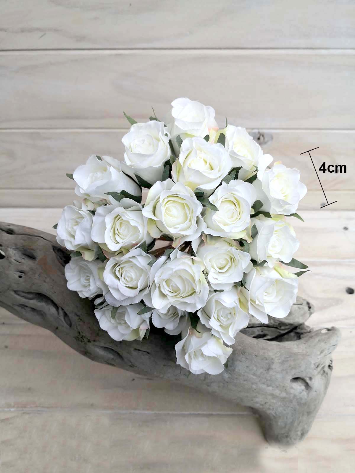Lifelike set of 20 artificial rose bud posies, perfect for decorations, DIY crafts, and gifting.