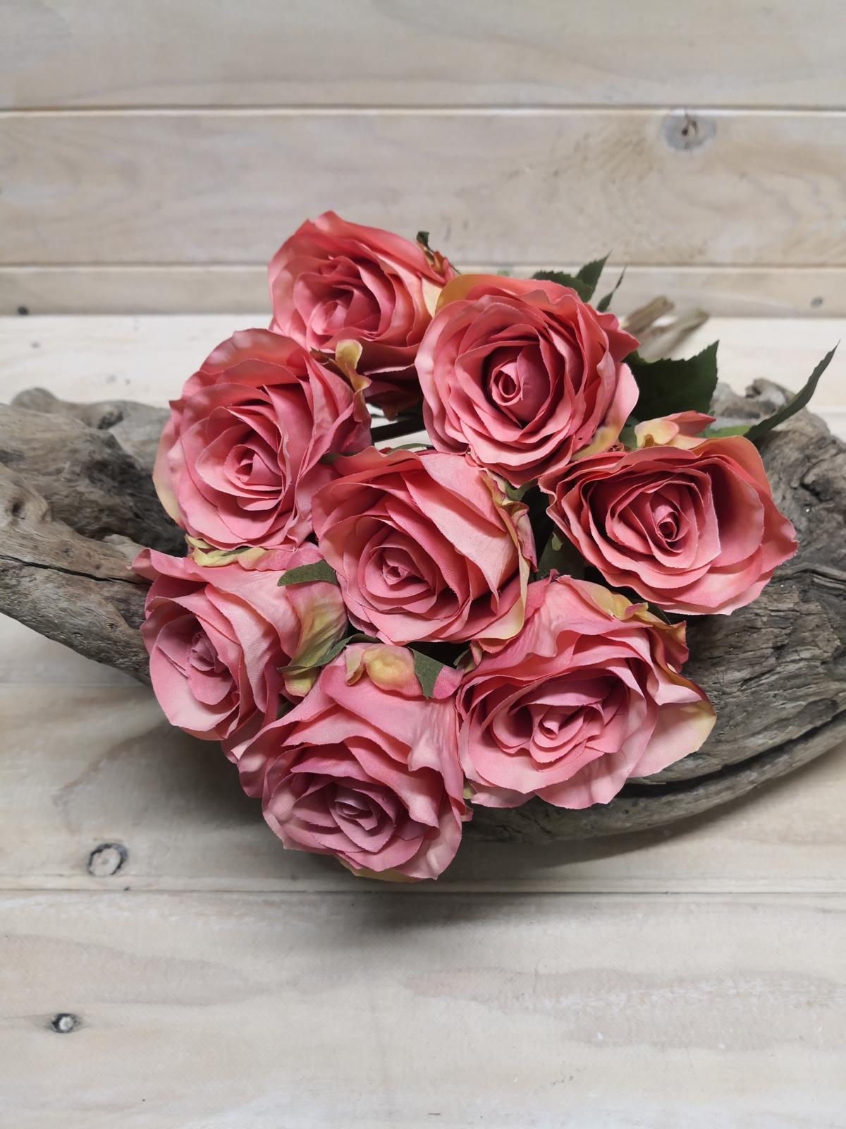 Artificial Flower -Rose Bud Stem Bundle X 8