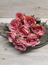Artificial Flower -Rose Bud Stem Bundle X 8