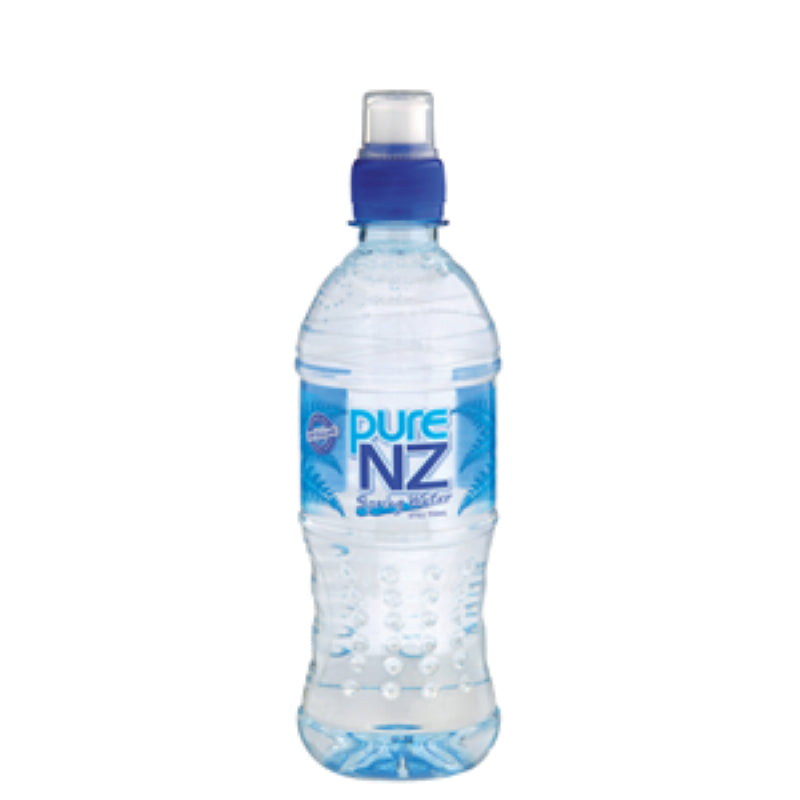 Pure NZ Water Still Spring: 12-pack of 750ml bottles with user-friendly sip caps for easy hydration on-the-go.