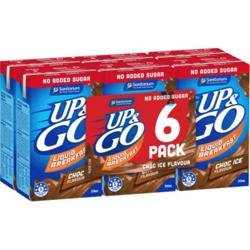 Drink Chocolate Ice No Added Sugar 250ml - Up & Go - 4X6PC
