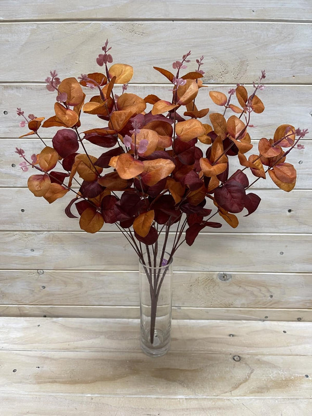 Lifelike artificial eucalyptus bush, ideal for enhancing home decor with vibrant, maintenance-free greenery.