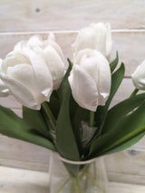 Real Touch Tulip Cut Stem features lifelike design, vibrant color; perfect for home decor and year-round arrangements.