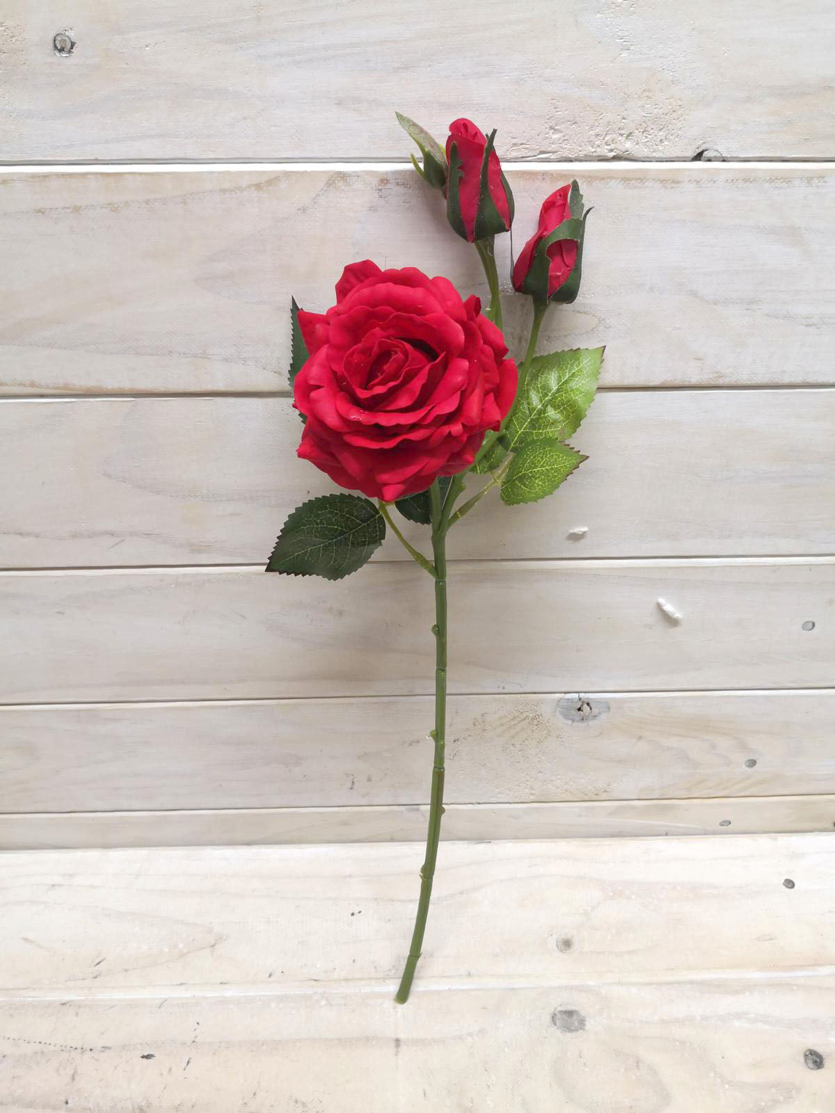 Artificial Flower -Rose â€“ Real Touch Rose Spray With Buds