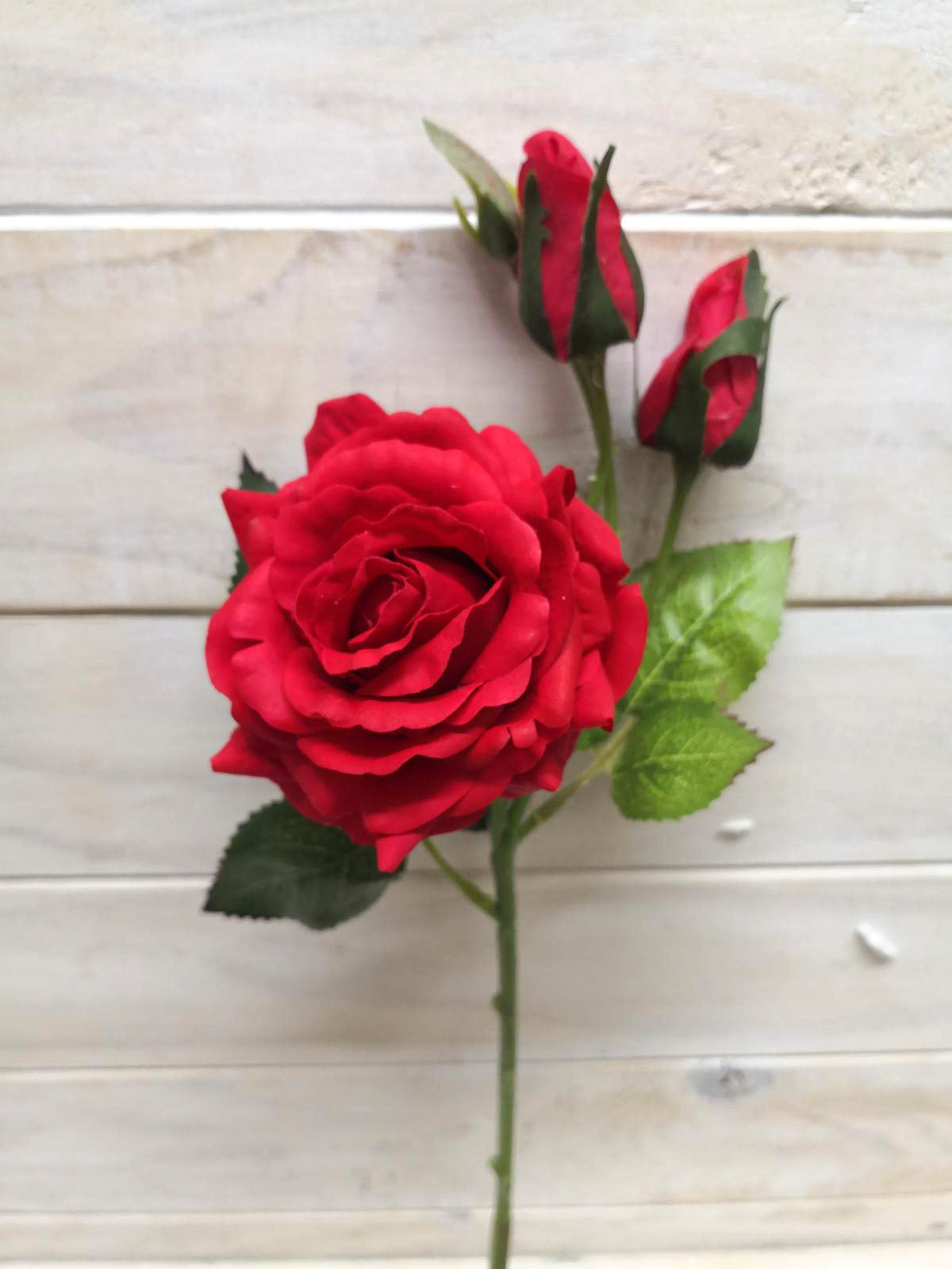 Artificial Flower -Rose â€“ Real Touch Rose Spray With Buds