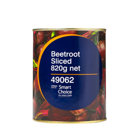 Canned Dewfresh sliced beetroot in 820G, perfect for enhancing salads and dishes with vibrant color and flavor.