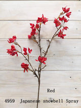 Lifelike Artificial Japanese Snowbell Flower Spray, perfect for elegant home decor and maintenance-free styling.