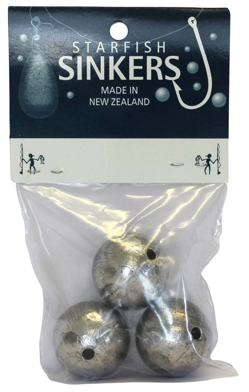 Starfish-shaped sinkers in a 4oz packet, perfect for stable, effortless bait presentation in freshwater and saltwater fishing.